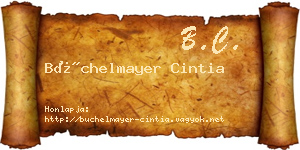 Büchelmayer Cintia névjegykártya